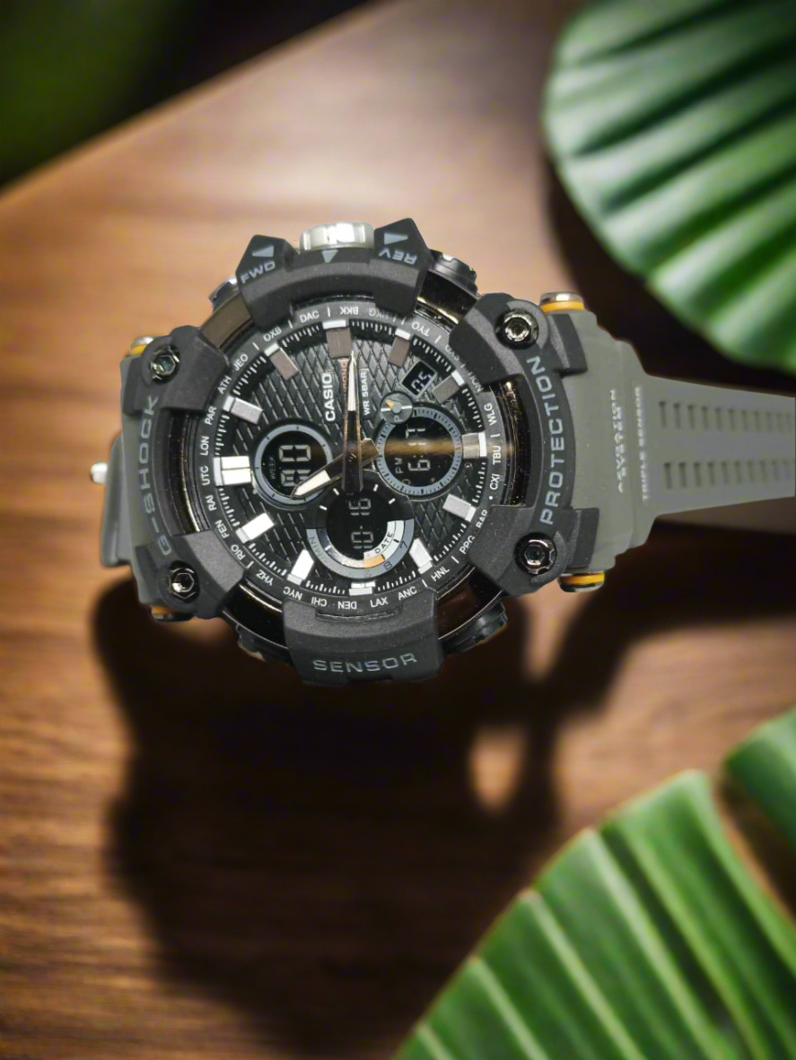 Reloj Deportivo Gris con Negro