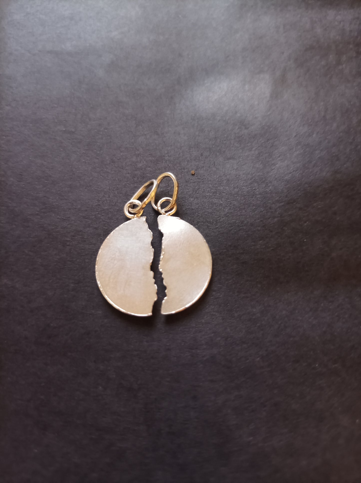 Collar con doble dije para pareja en Plata 925