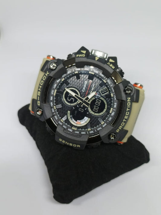 Reloj Deportivo Beige con Negro