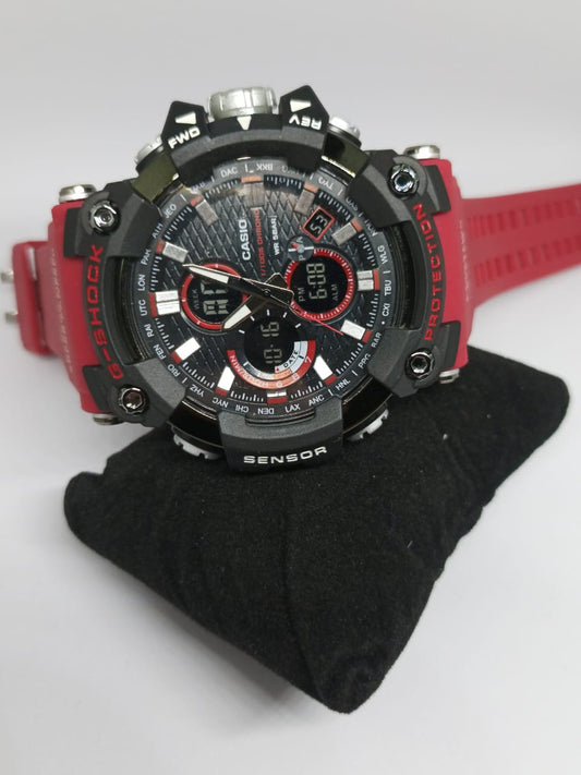 Reloj Deportivo Rojo con Negro