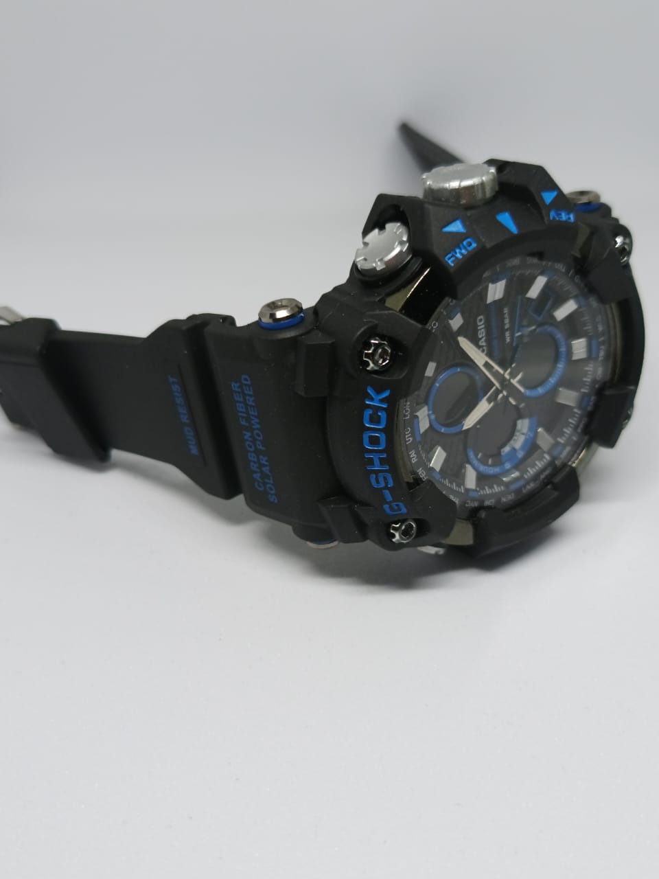 Reloj Deportivo Negro con Azul