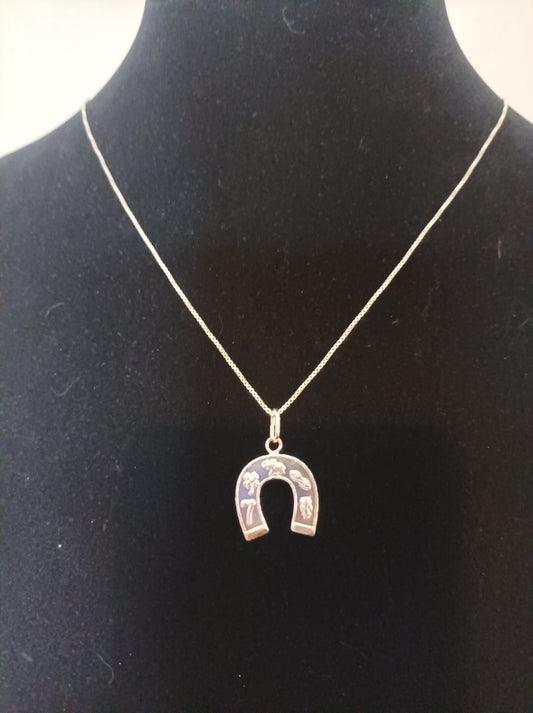 Collar con dije de la suerte en Plata 925