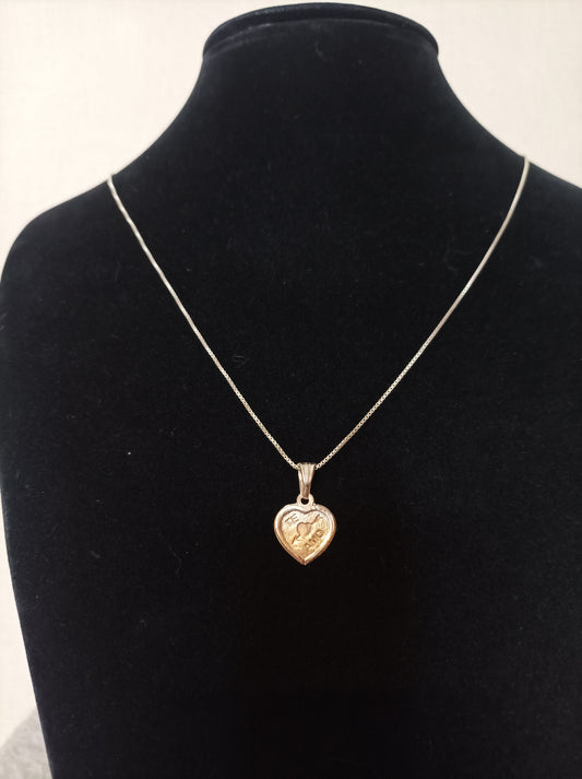 Collar con dije de  Corazon en Plata 925