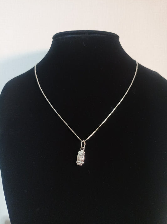 Collar con dije de Búho en Plata 925